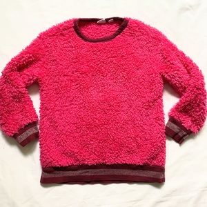 Pink Sherpa Pullover